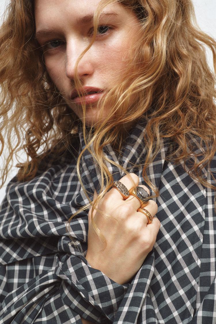 3-PACK OF STONE GLITTER RINGS - Zara product image