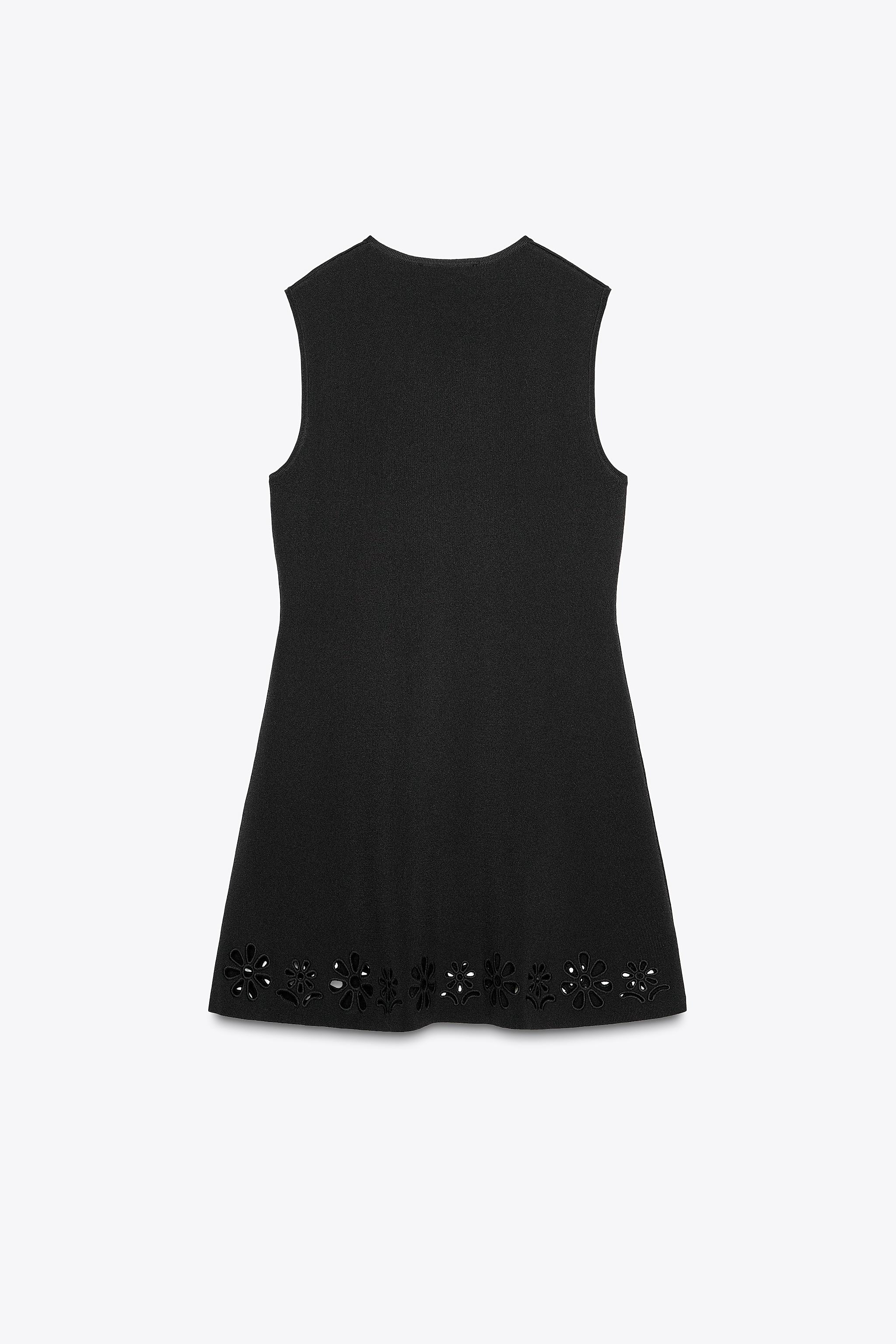 KNIT DRESS WITH OPENWORK EMBROIDERY