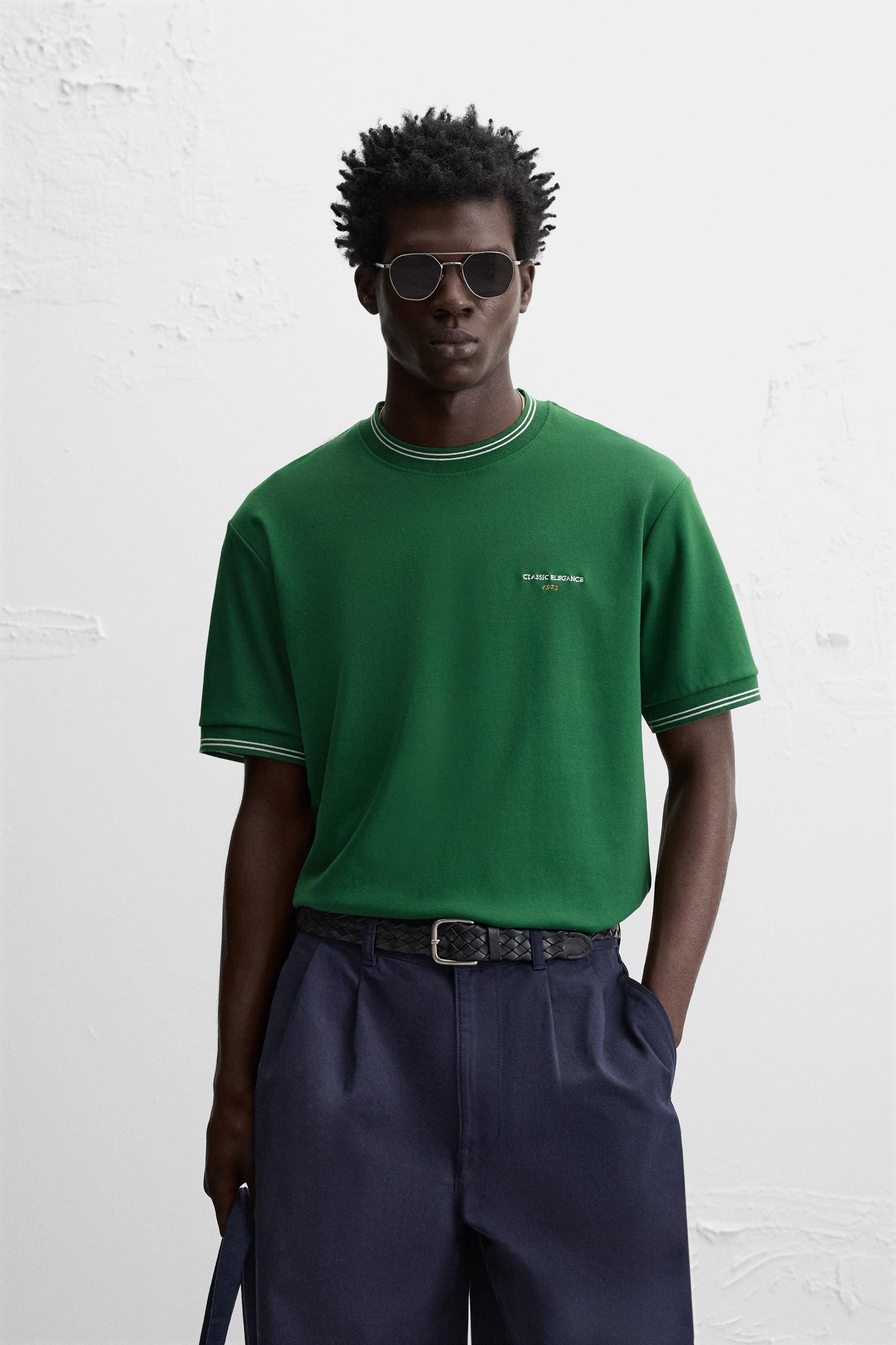 EMBROIDERED TEXT T-SHIRT