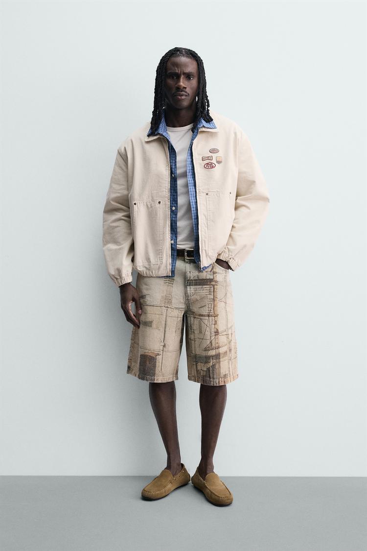 RELAXED FIT PATCH JACKET - Zara product image