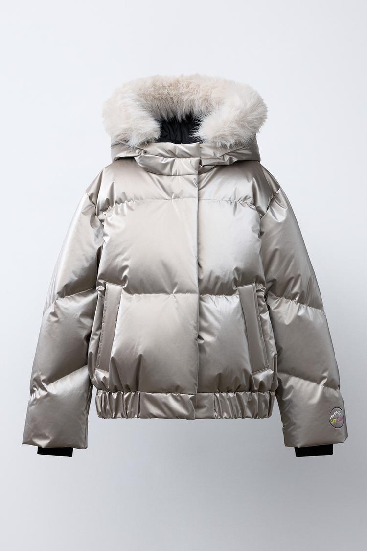 METALLIC WATER-RESISTANT AND WINDPROOF 80% DOWN AND 20% FEATHER PUFFER COAT RECCO® SYSTEM SKI COLLECTION - Zara product image