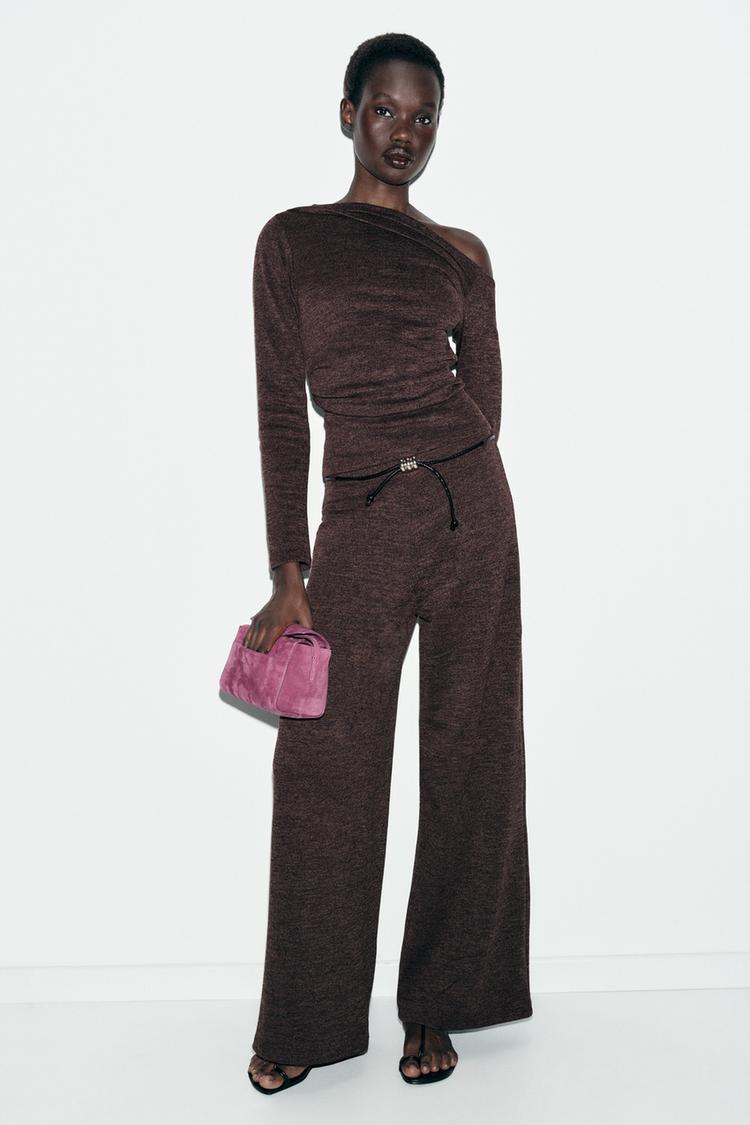 ASYMMETRIC PIQUÉ TOP - Zara product image