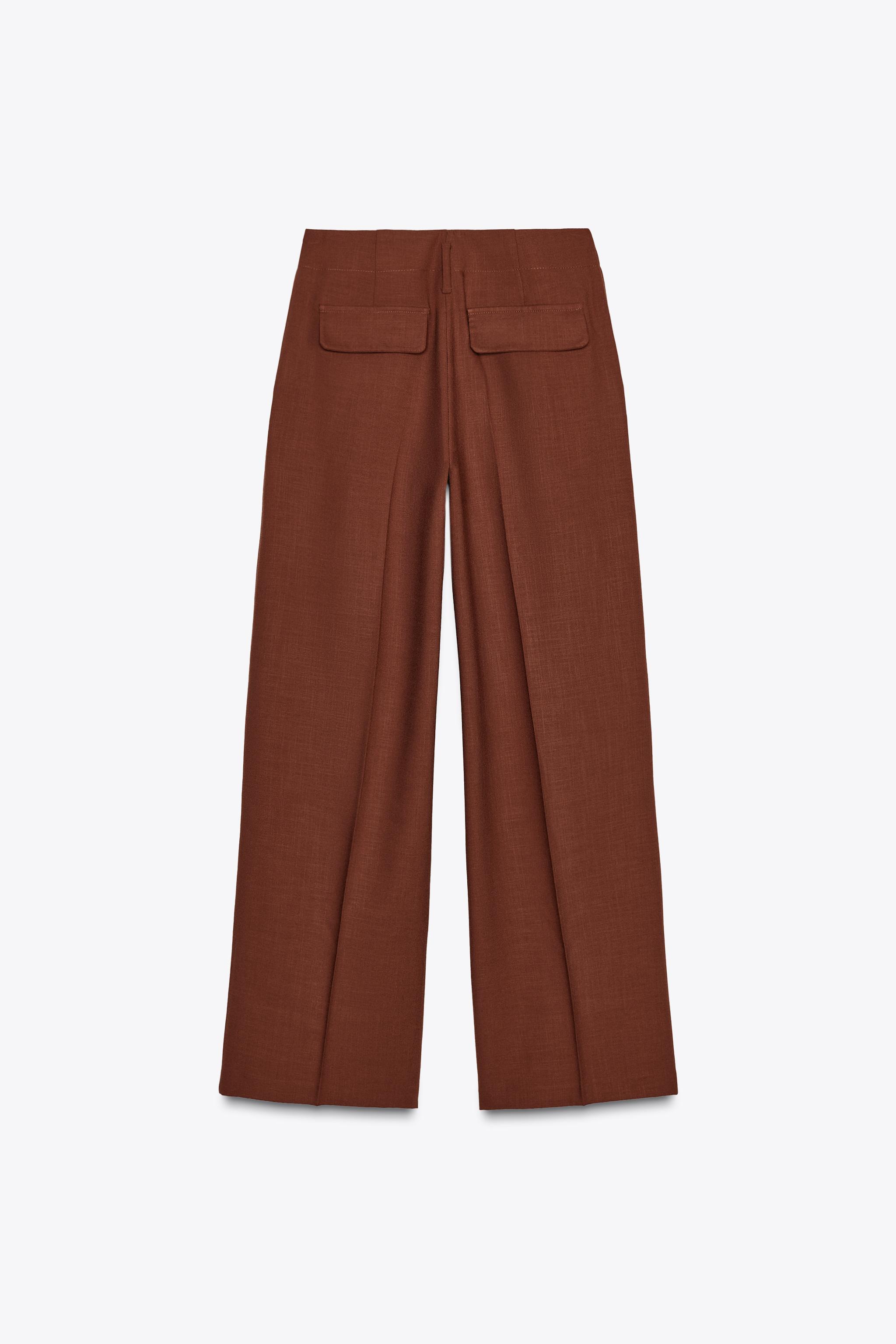 PLEATED WIDE LEG PANTS