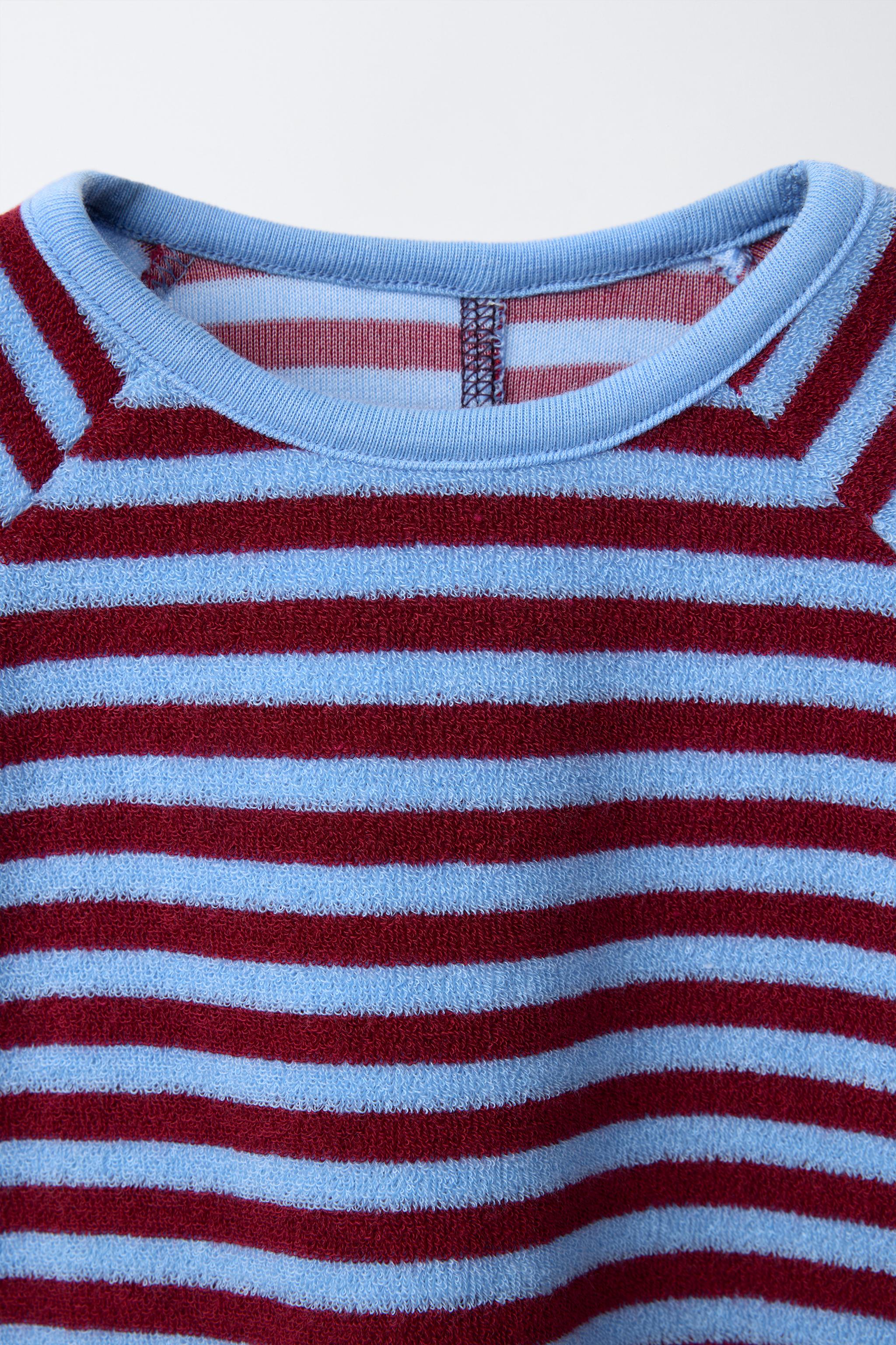 STRIPED TERRYCLOTH T-SHIRT