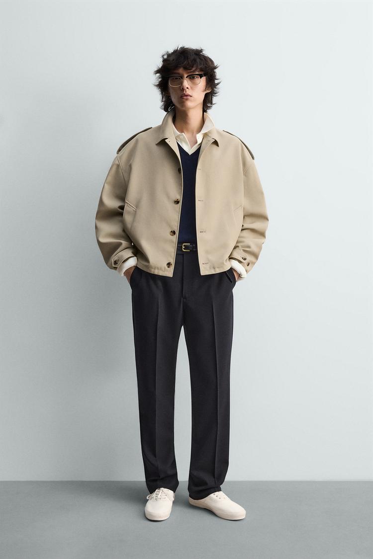 LIMITED EDITION CROPPED FIT JACKET WITH LOOPS - Zara product image
