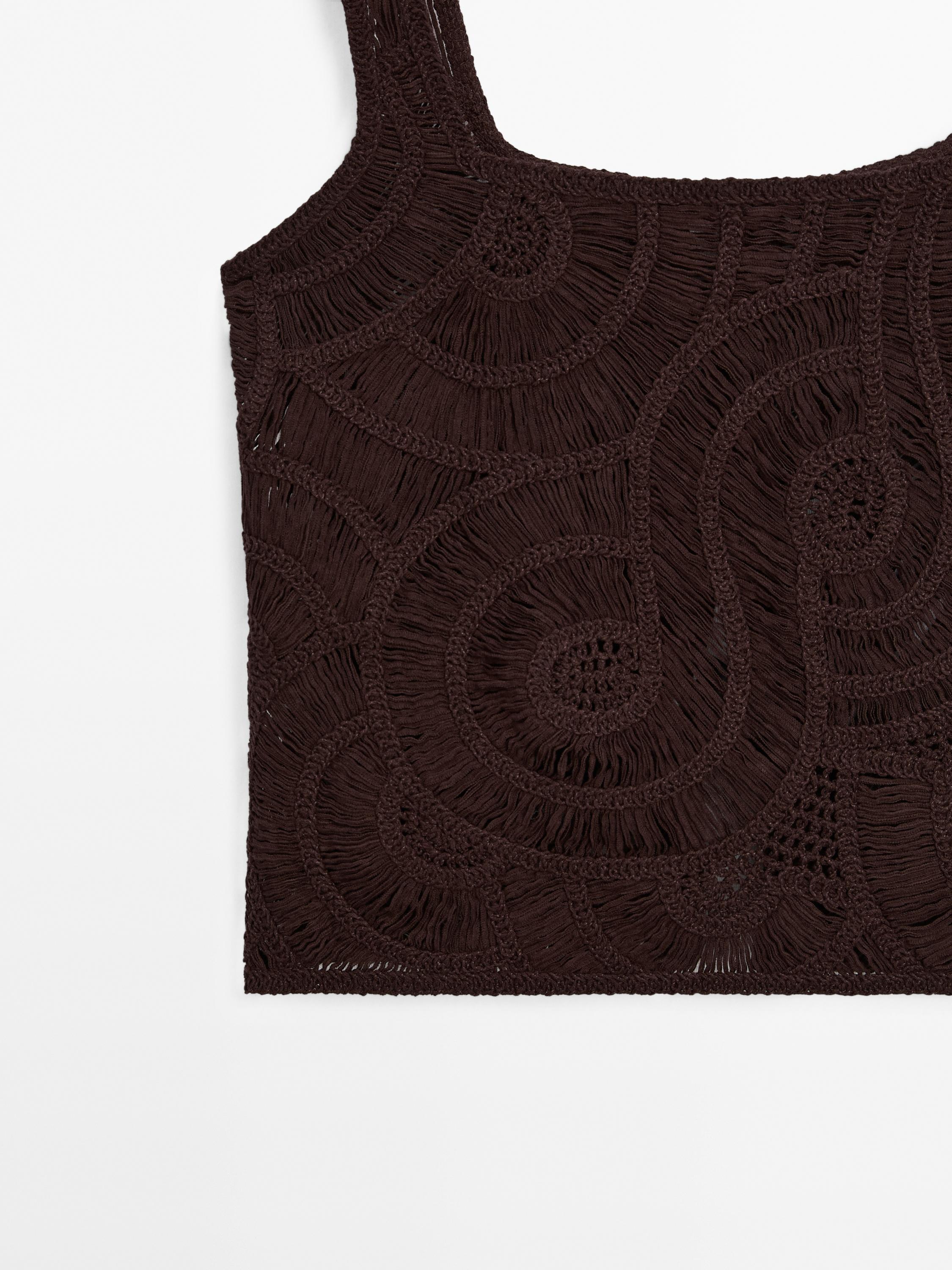 Top en maille crochetée