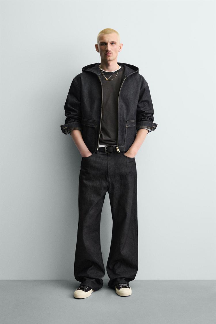 HOODIE DENIM JACKET - Zara product image