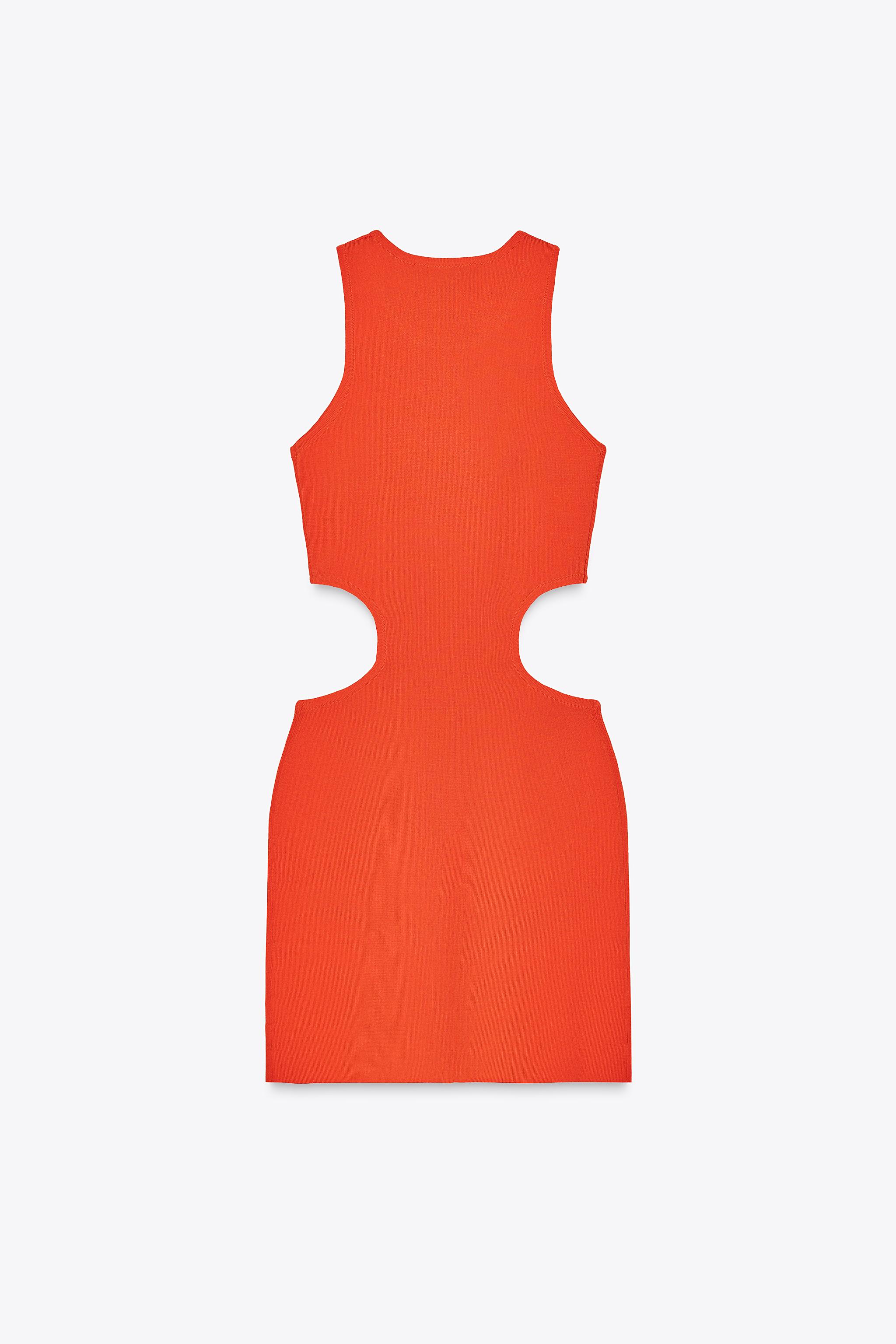 CUT OUT KNIT MINI DRESS