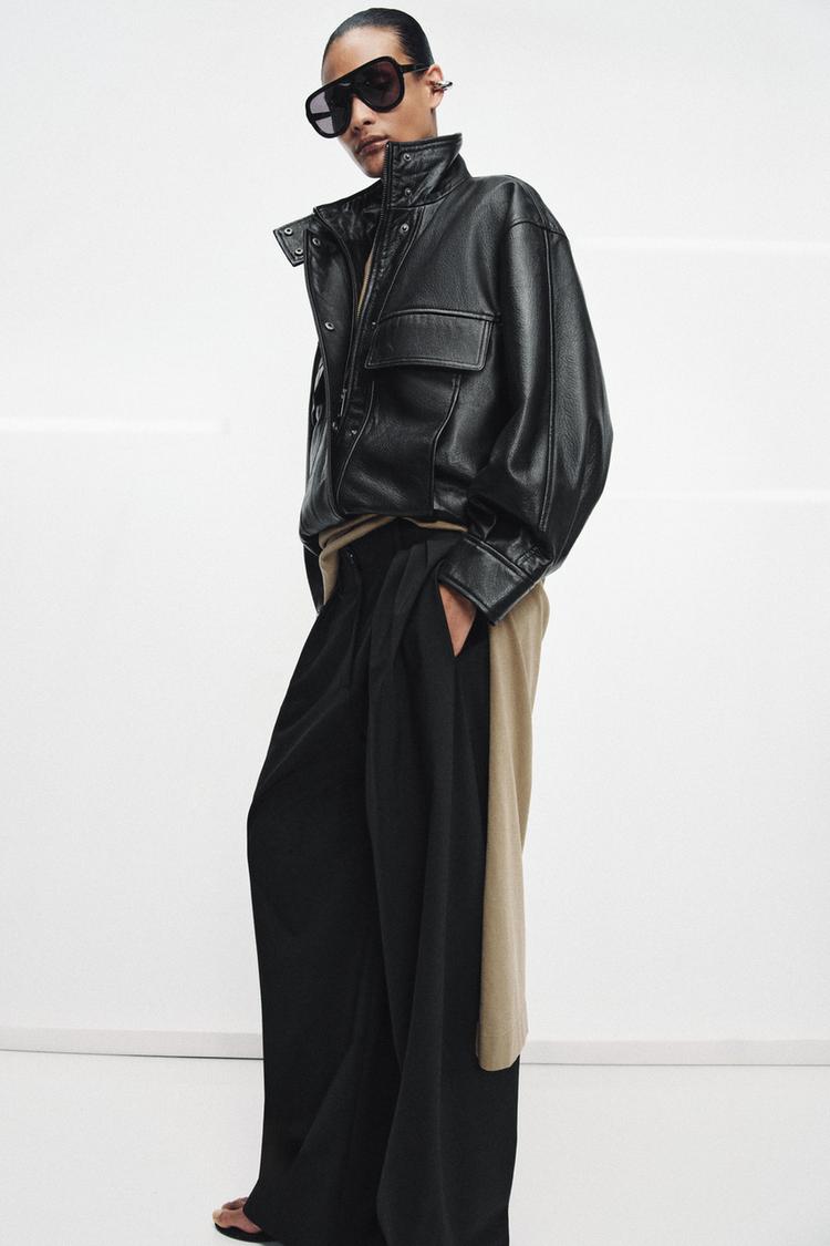 ZW COLLECTION LIMITED EDITION LEATHER JACKET - Zara product image