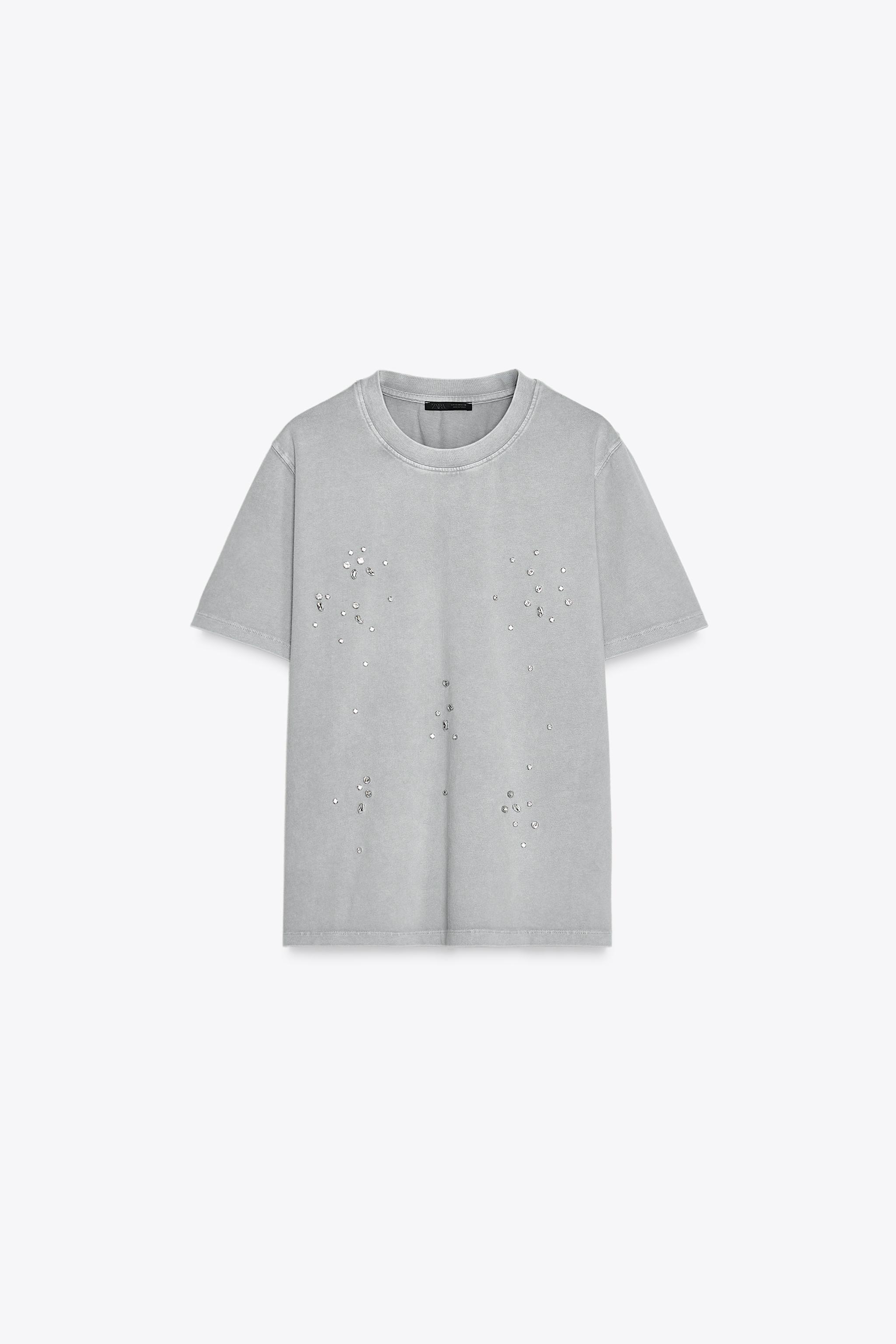 T-SHIRT À EFFET DÉLAVÉ BIJOUX
