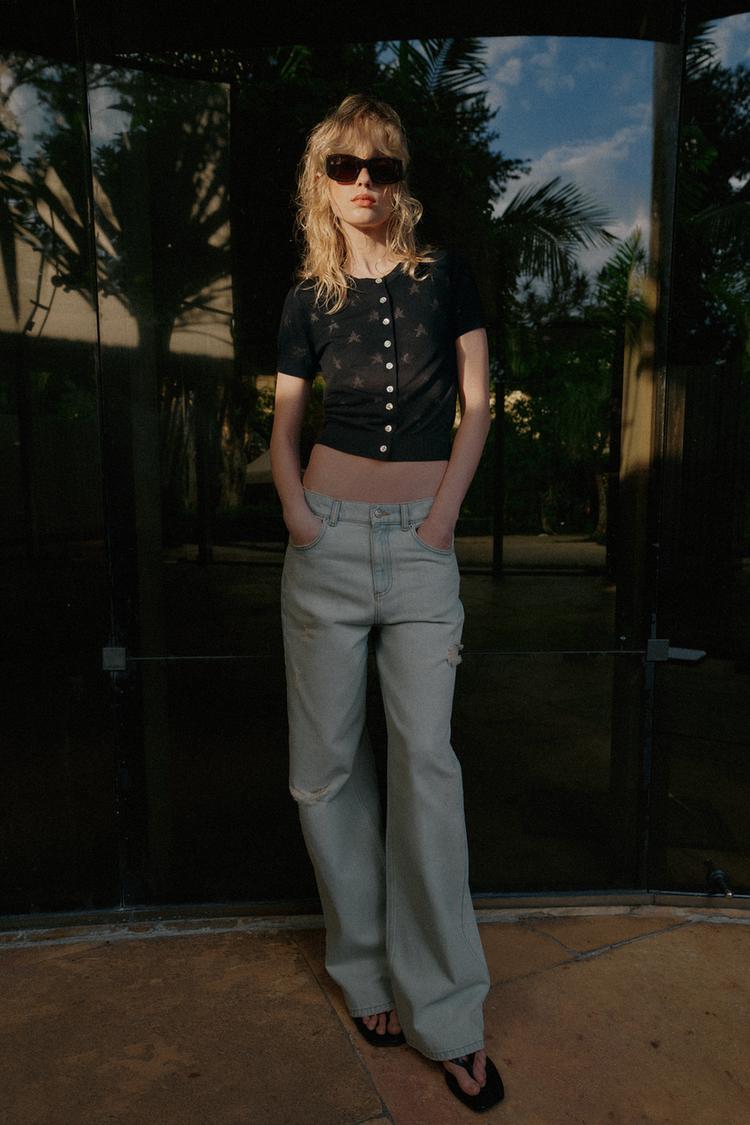 STAR SHORT SLEEVE CARDIGAN - Zara product image