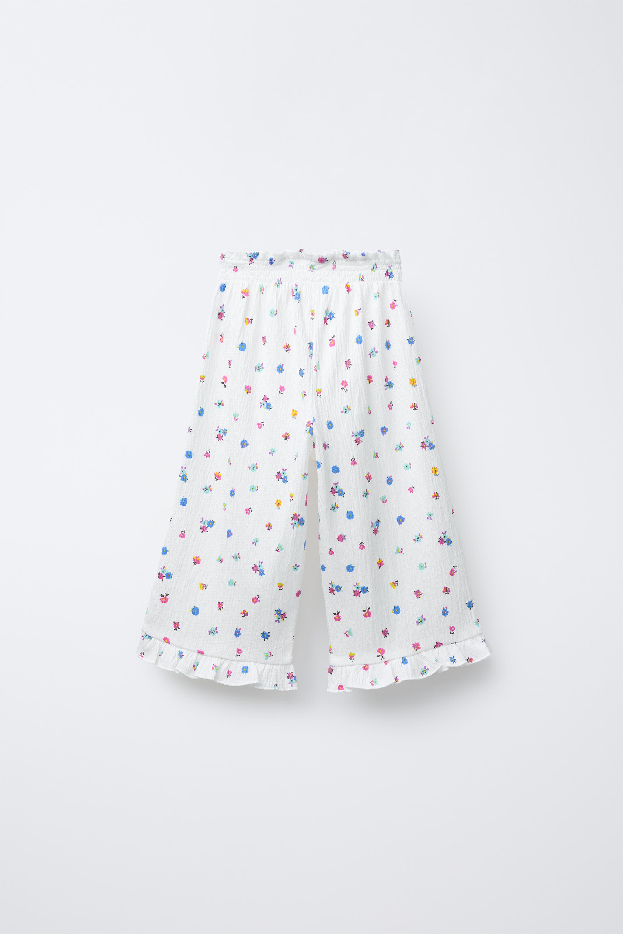 FLORAL TEXTURED CULOTTES