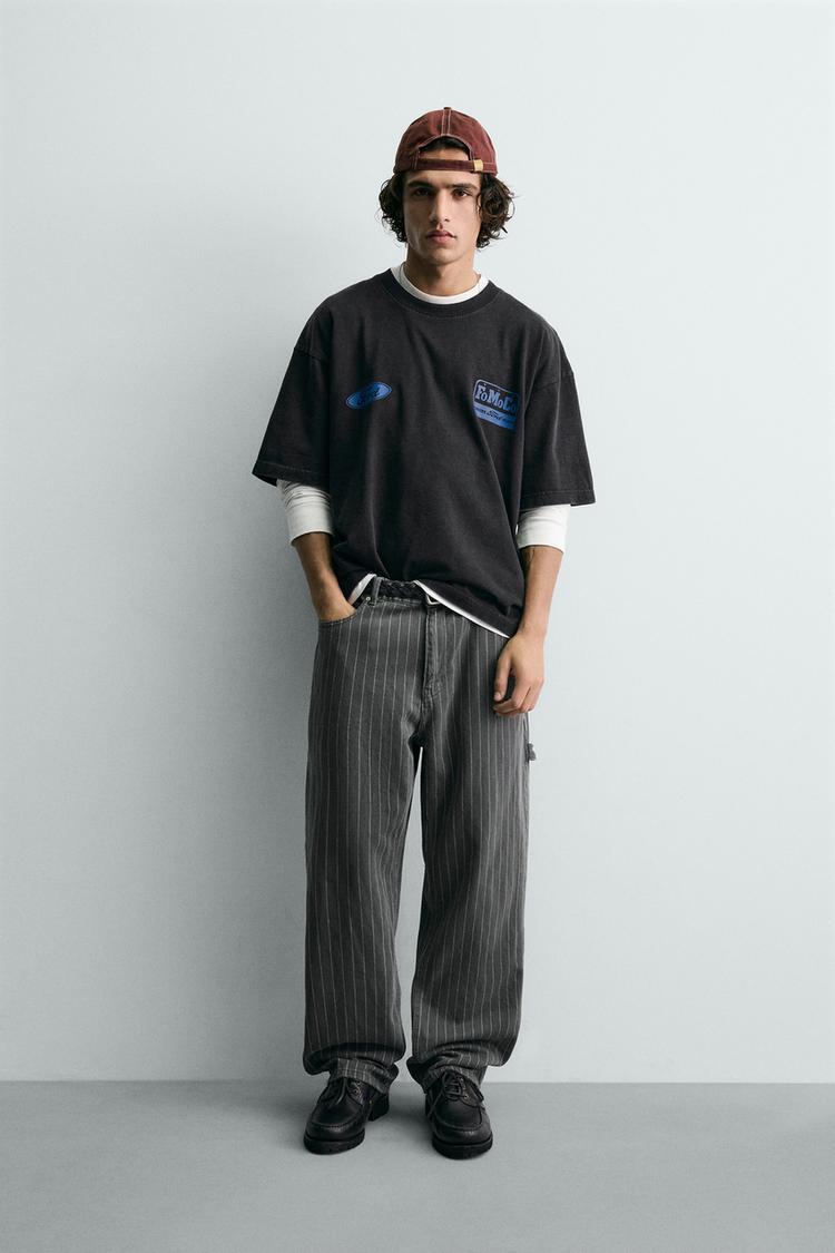 BAGGY FIT PINSTRIPE PANTS - Zara product image