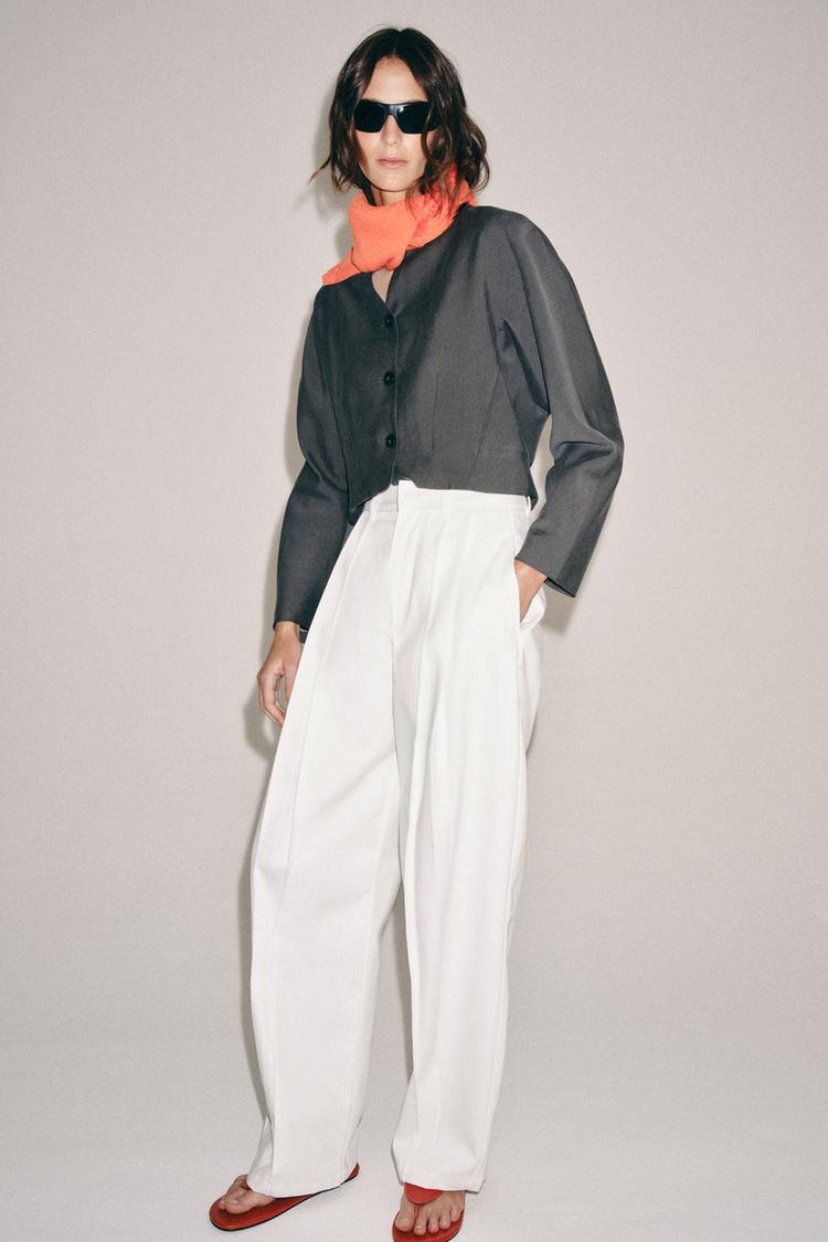 ZW COLLECTION CROPPED JACKET - Zara product image