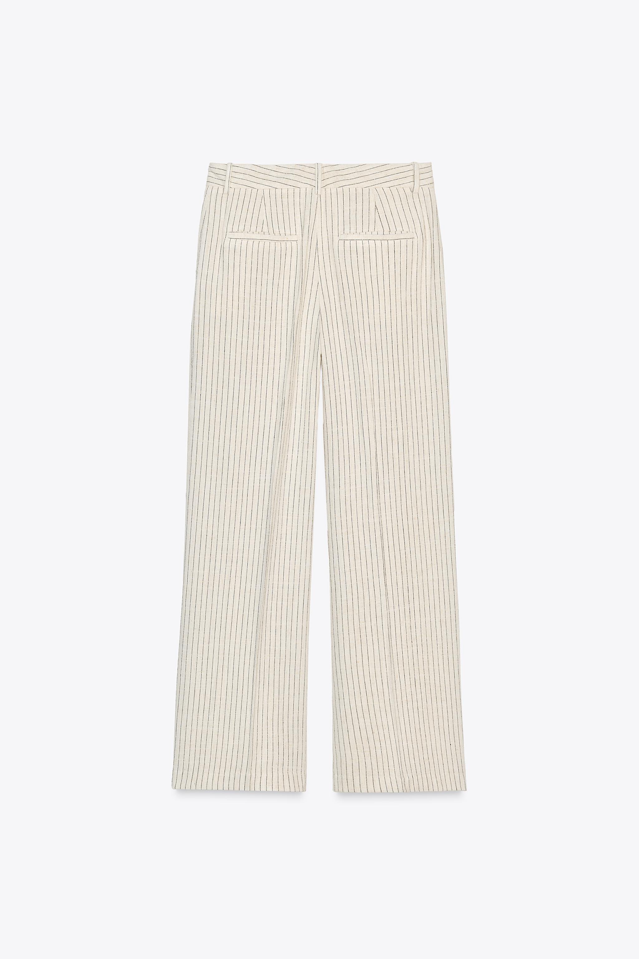 STRIPED WIDE LEG PANTS