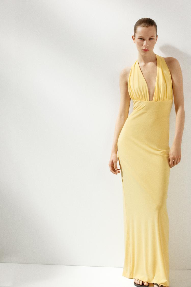 LONG HALTER DRESS - Zara product image