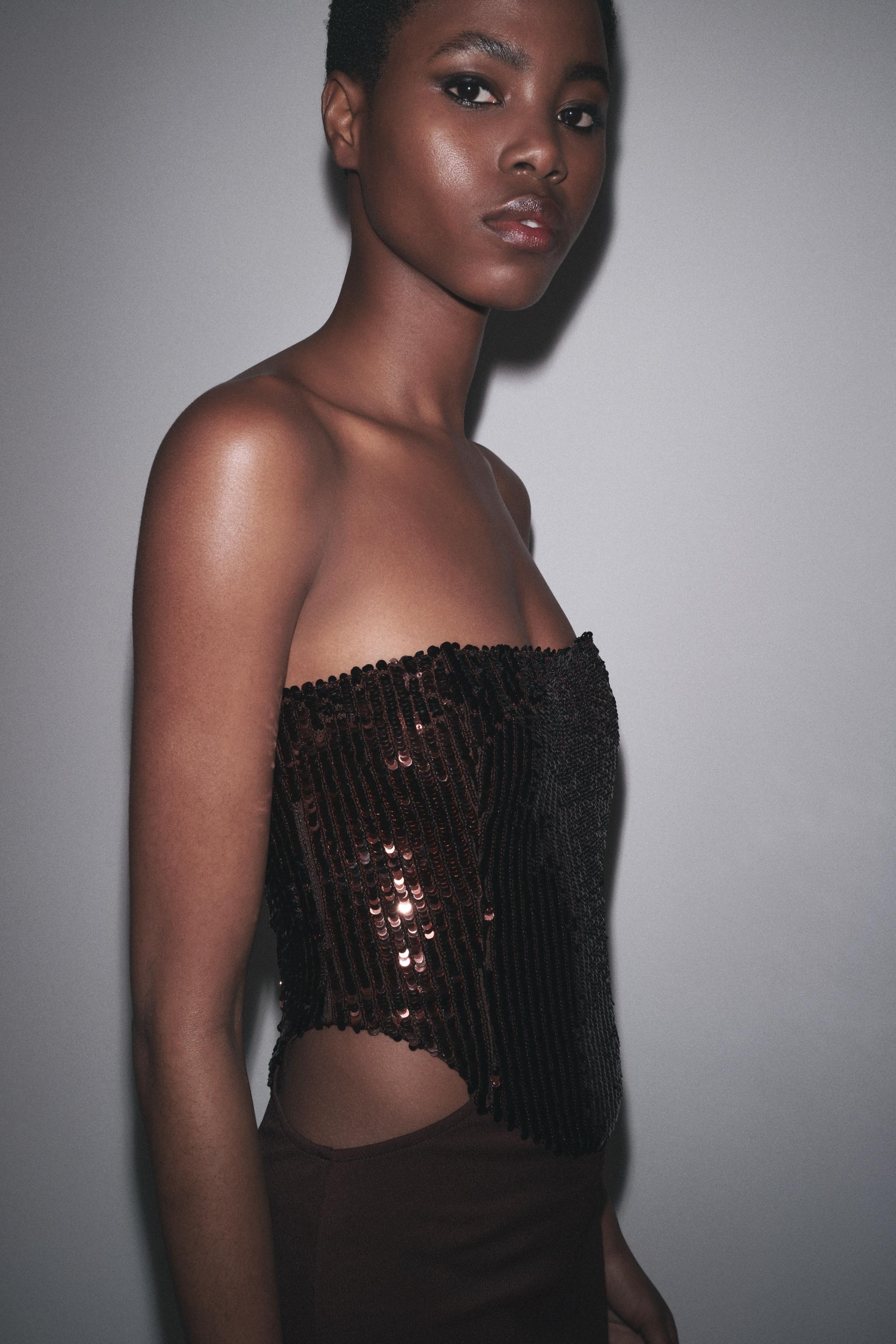 ROBE COMBINÉE SEQUINS CUT OUT