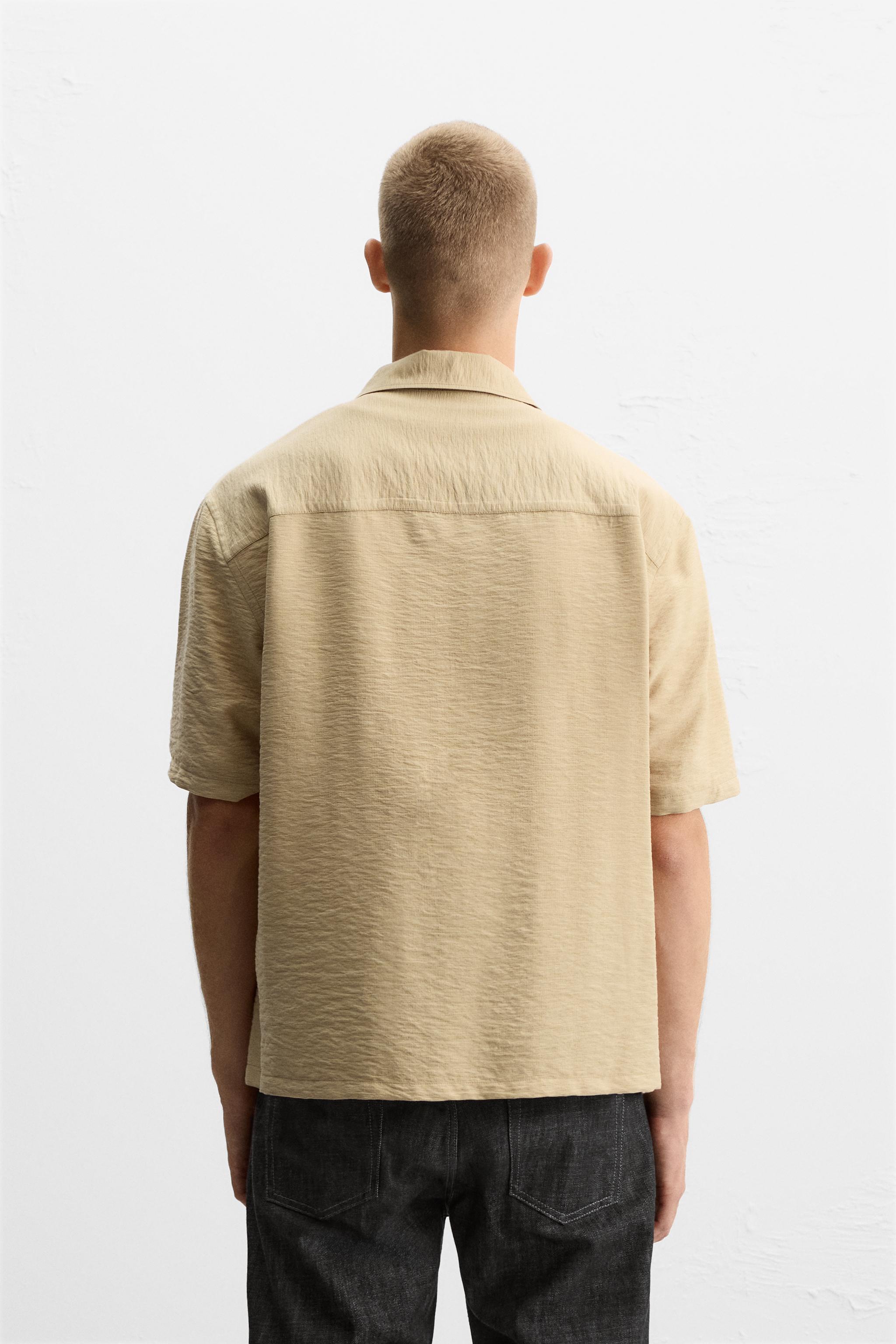 STRUCTURED VISCOSE BLEND SHIRT