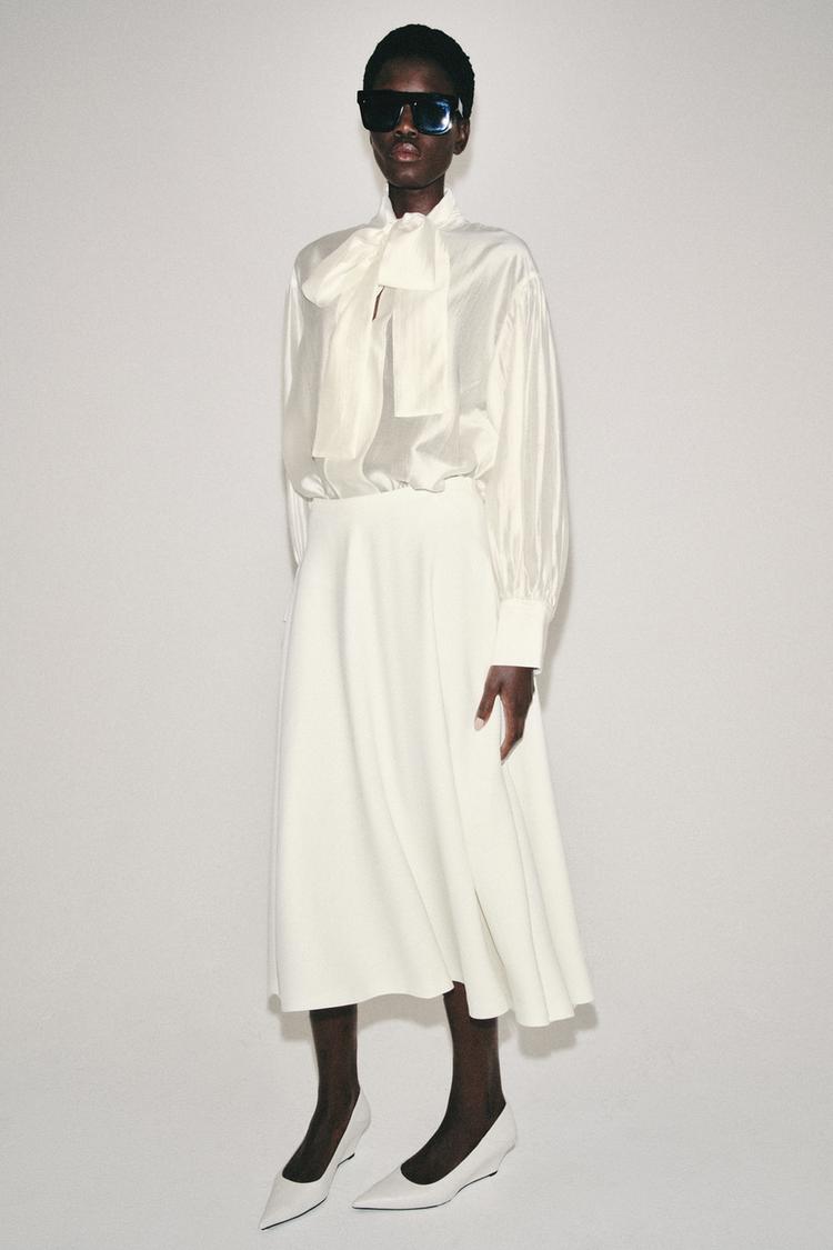 ZW COLLECTION LAYERED MIDI SKIRT - Zara product image