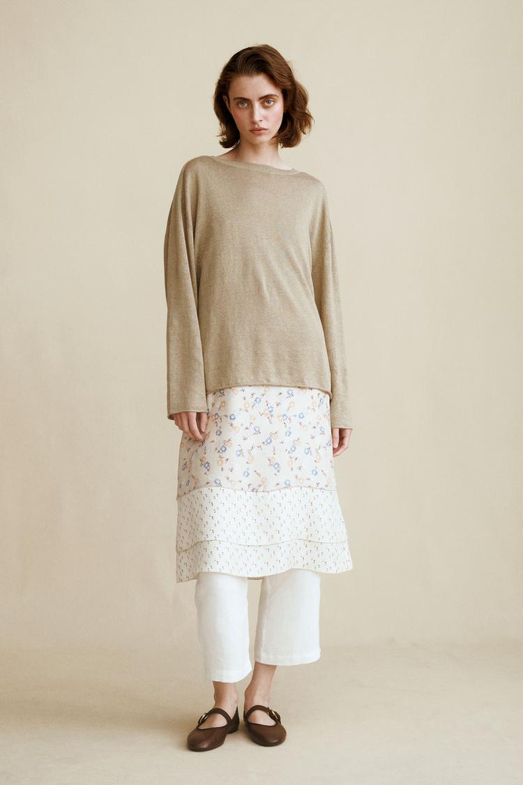 100% LINEN KNIT JUMPER CREATED BY CARAMEL LONDON X ZARA - Zara product image