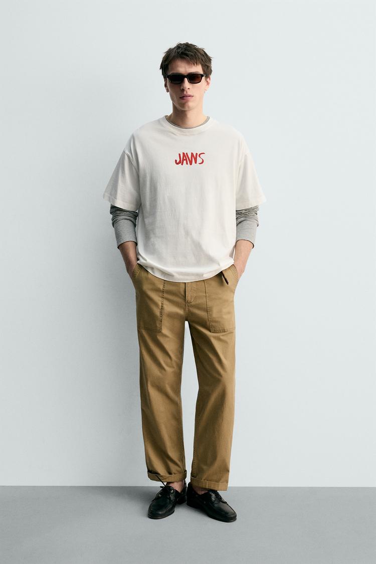 JAWS© UCS LLC AND AMBLIN X DYLAN´S T-SHIRT CLUB X ZARA ILLUSTRATED T-SHIRT - Zara product image