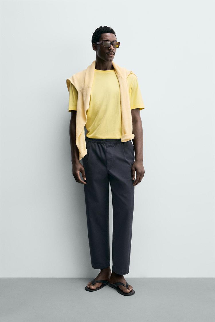 RELAXED FIT COTTON PANTS - Zara product image