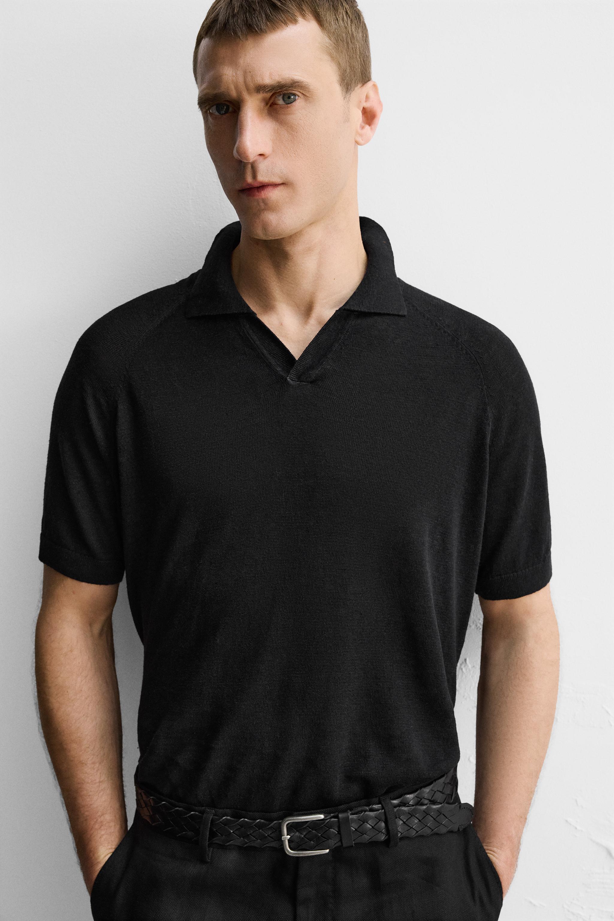 100% LINEN KNIT POLO SHIRT LIMITED EDITION