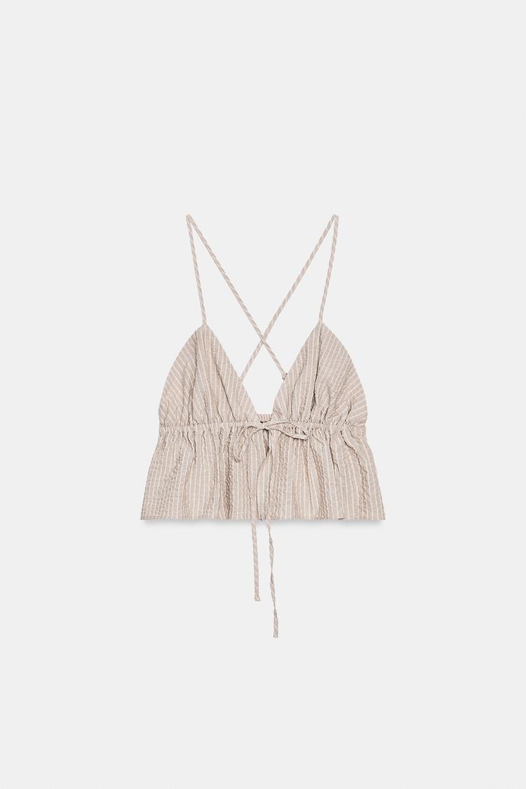 STRIPED CROP TOP - Zara product image