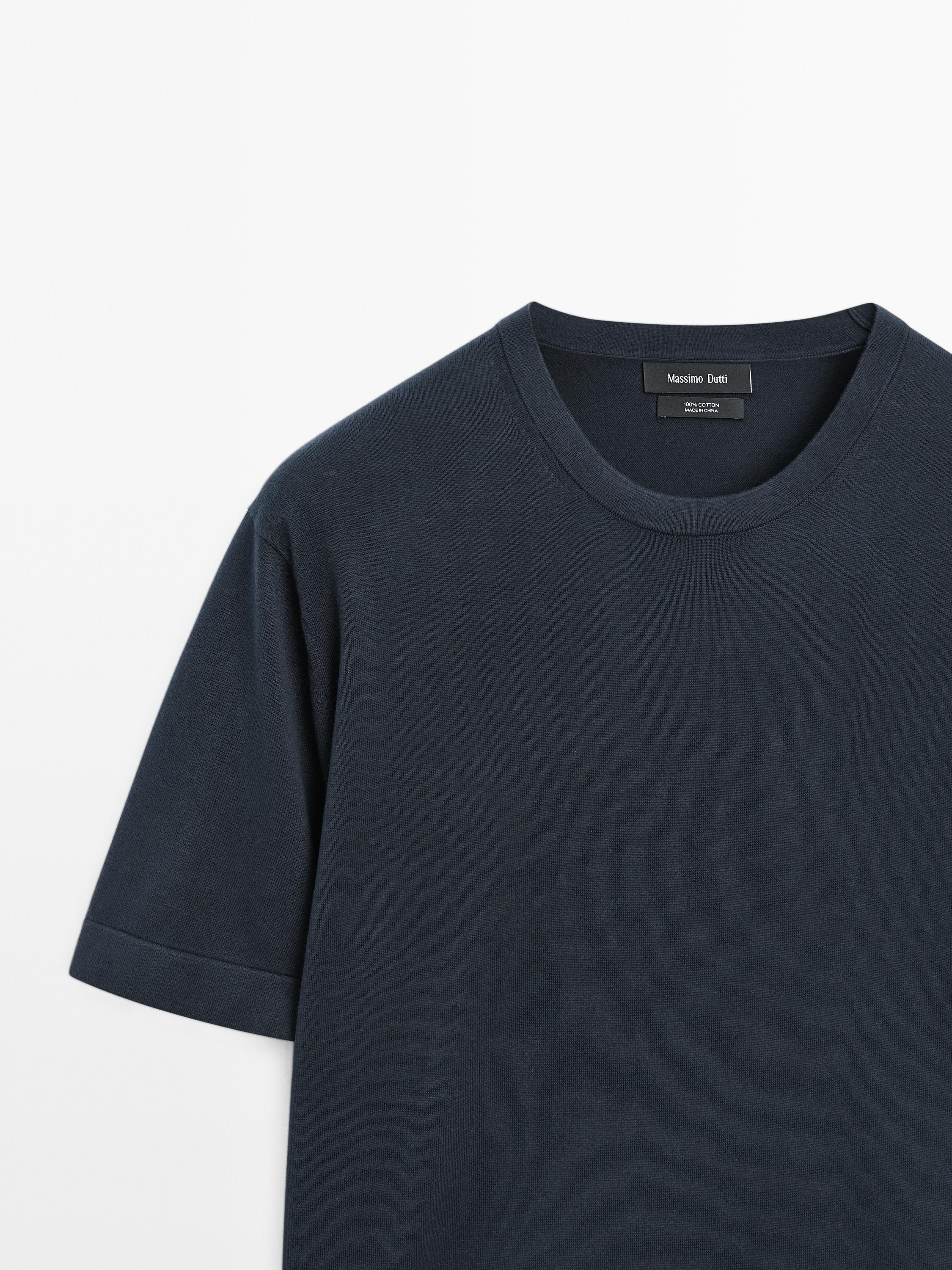 100% cotton short sleeve knit sweater