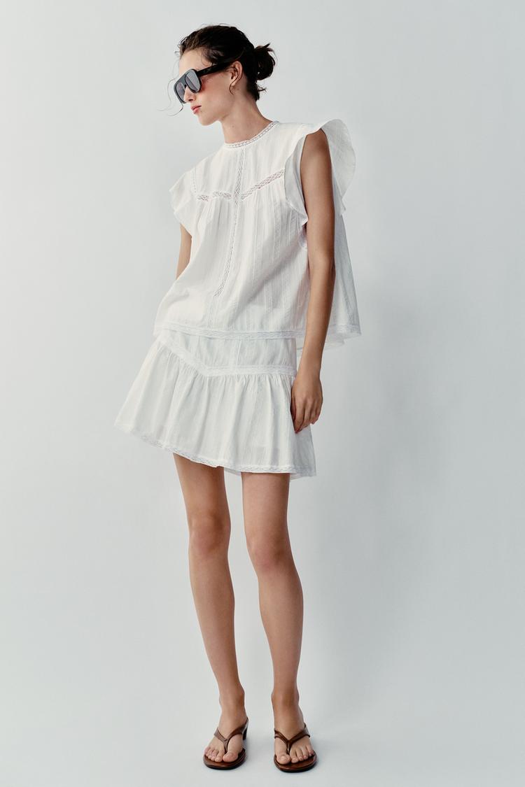 ROMANTIC LADDER TRIM TOP - Zara product image