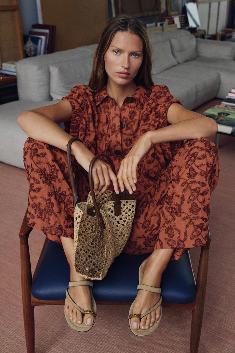 WOVEN EFFECT SHOPPER BAG - Zara product image