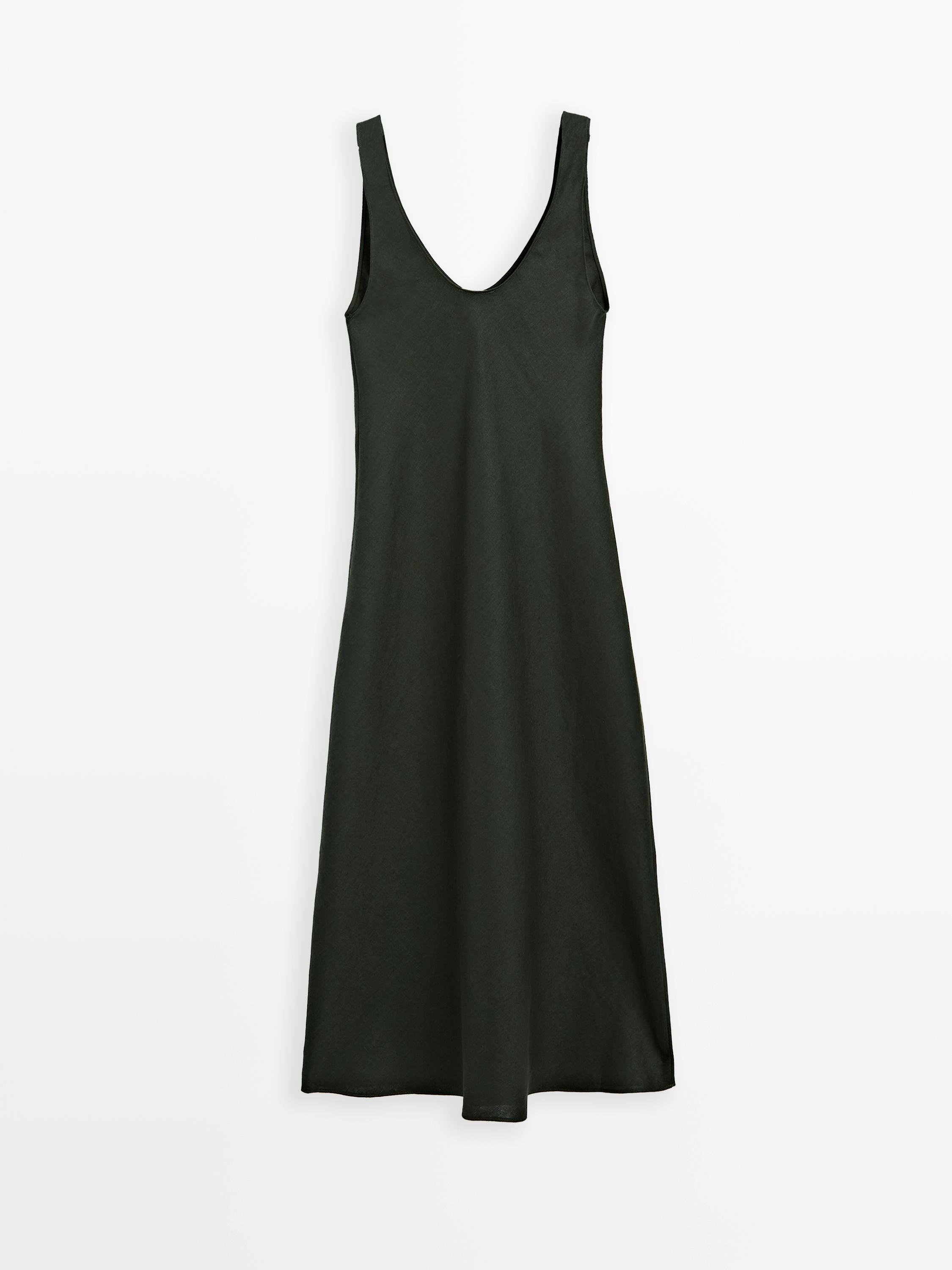 Robe midi 100 % lin