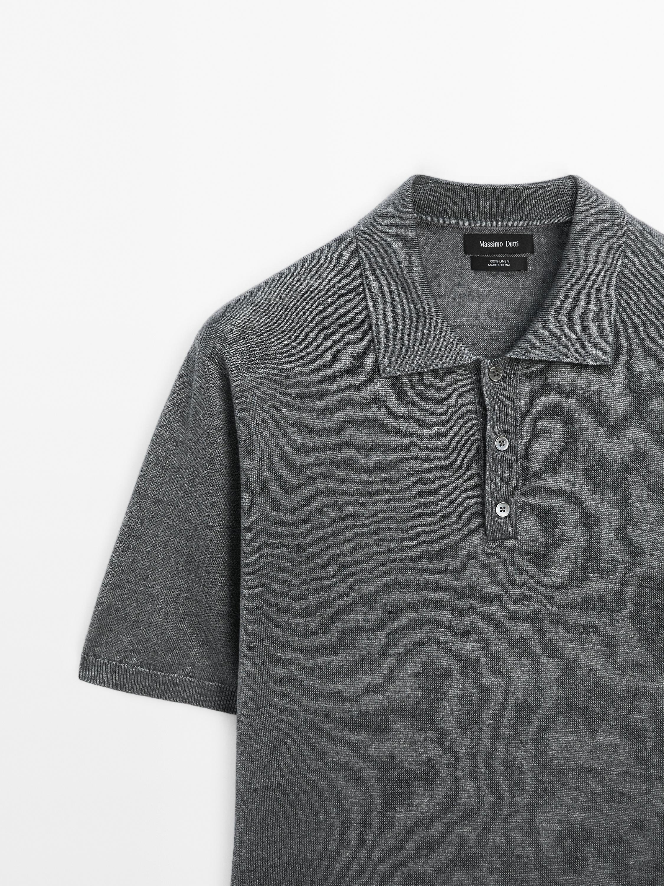Polo en maille 100 % lin