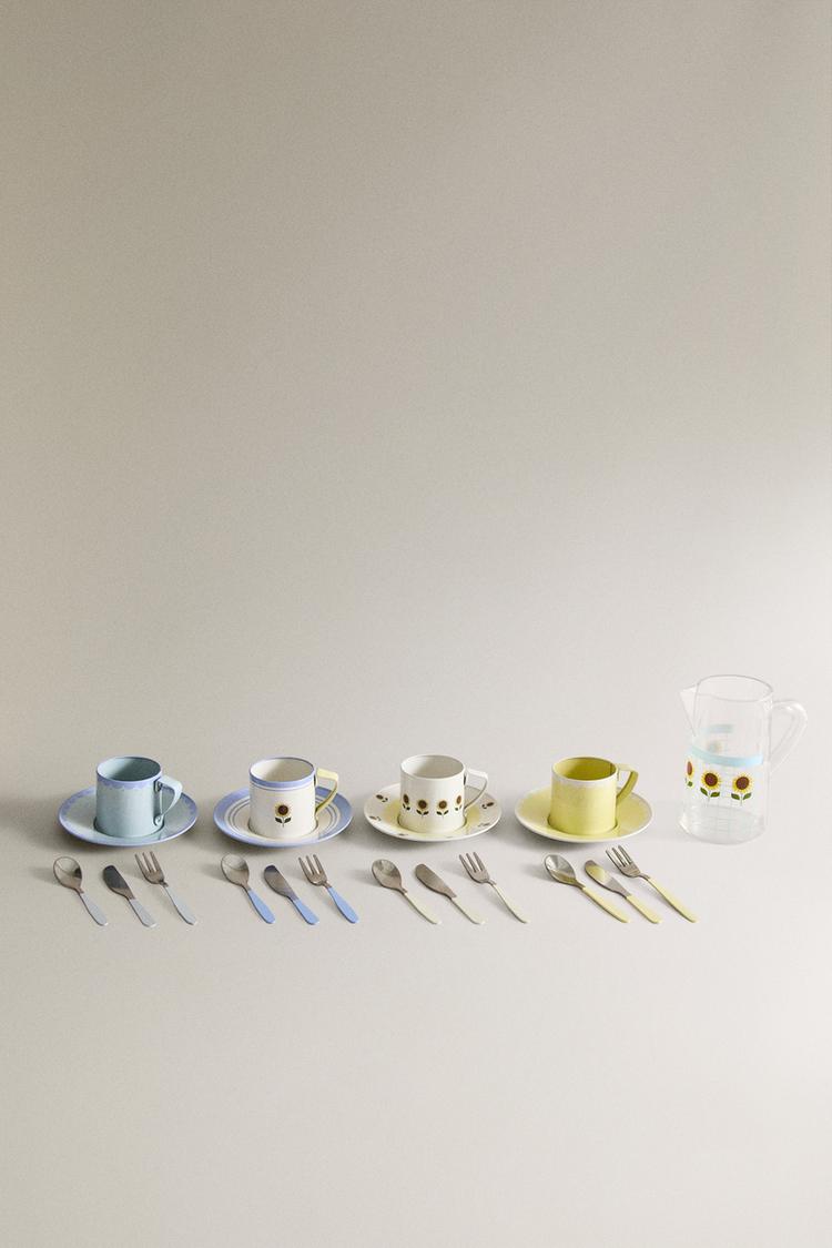 CHILDREN'S METAL TABLEWARE TOY SET - Zara product image