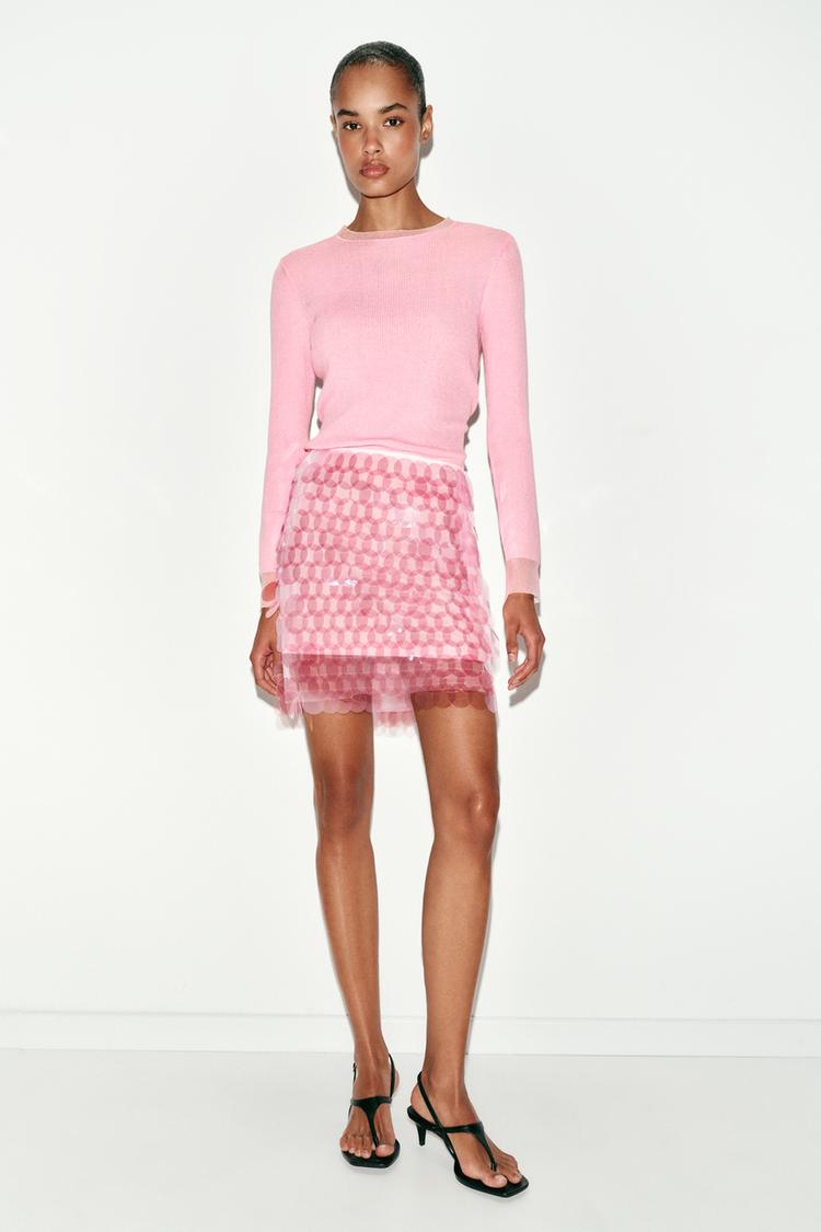 SEQUIN MINI SKIRT - Zara product image