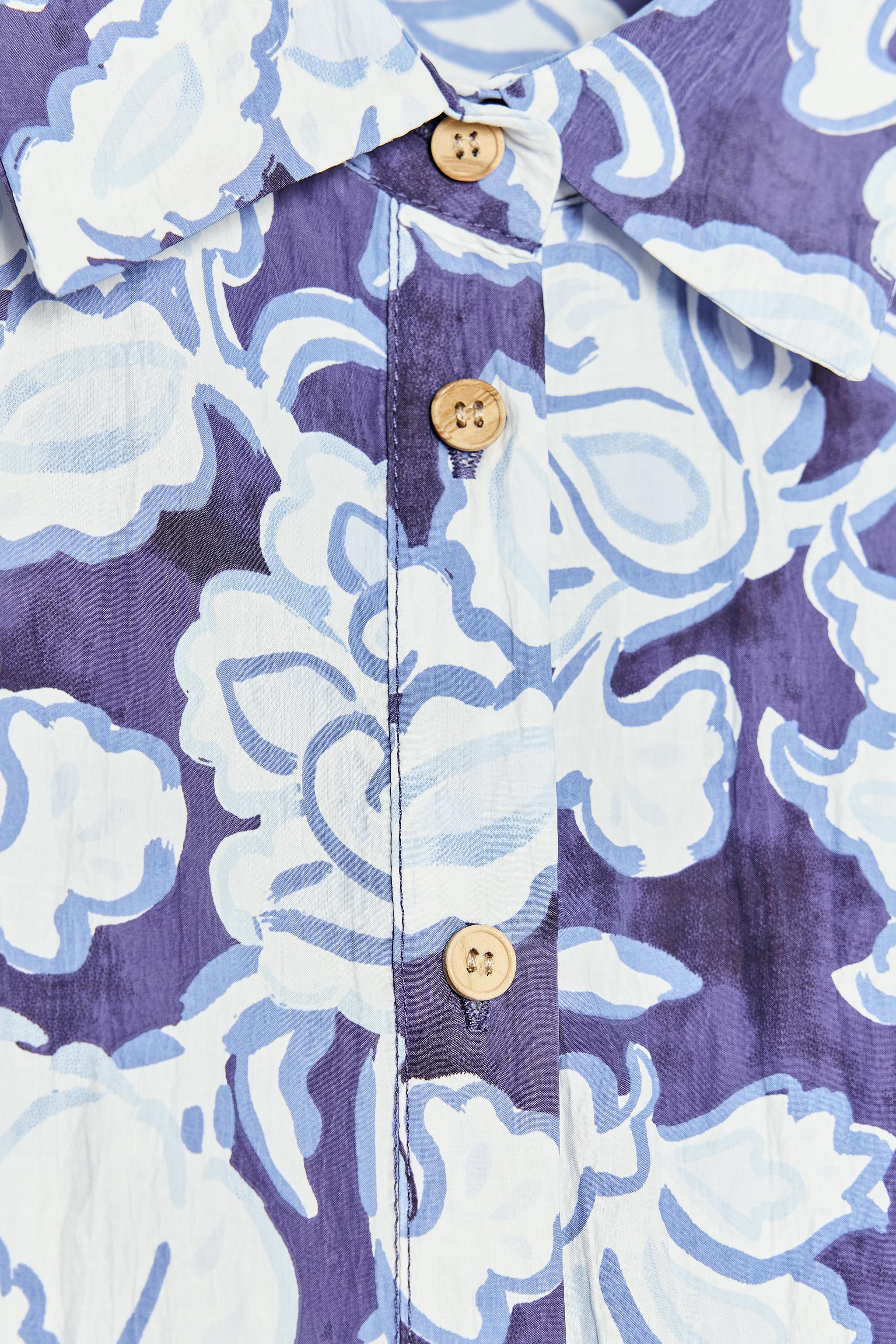 CHEMISE COURTE À IMPRIMÉ FLORAL