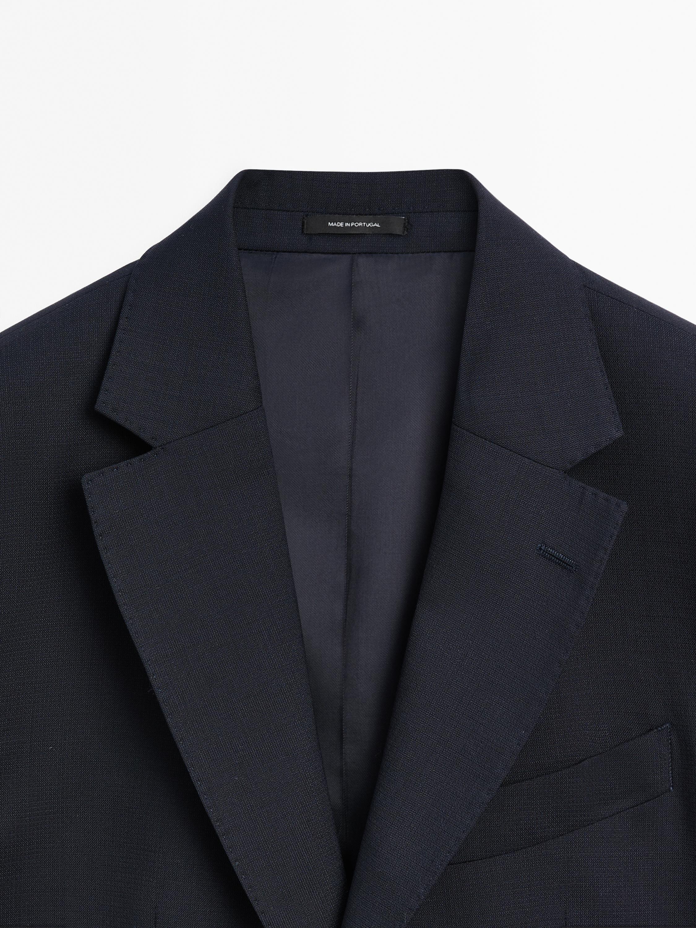 Blazer en laine mélangée