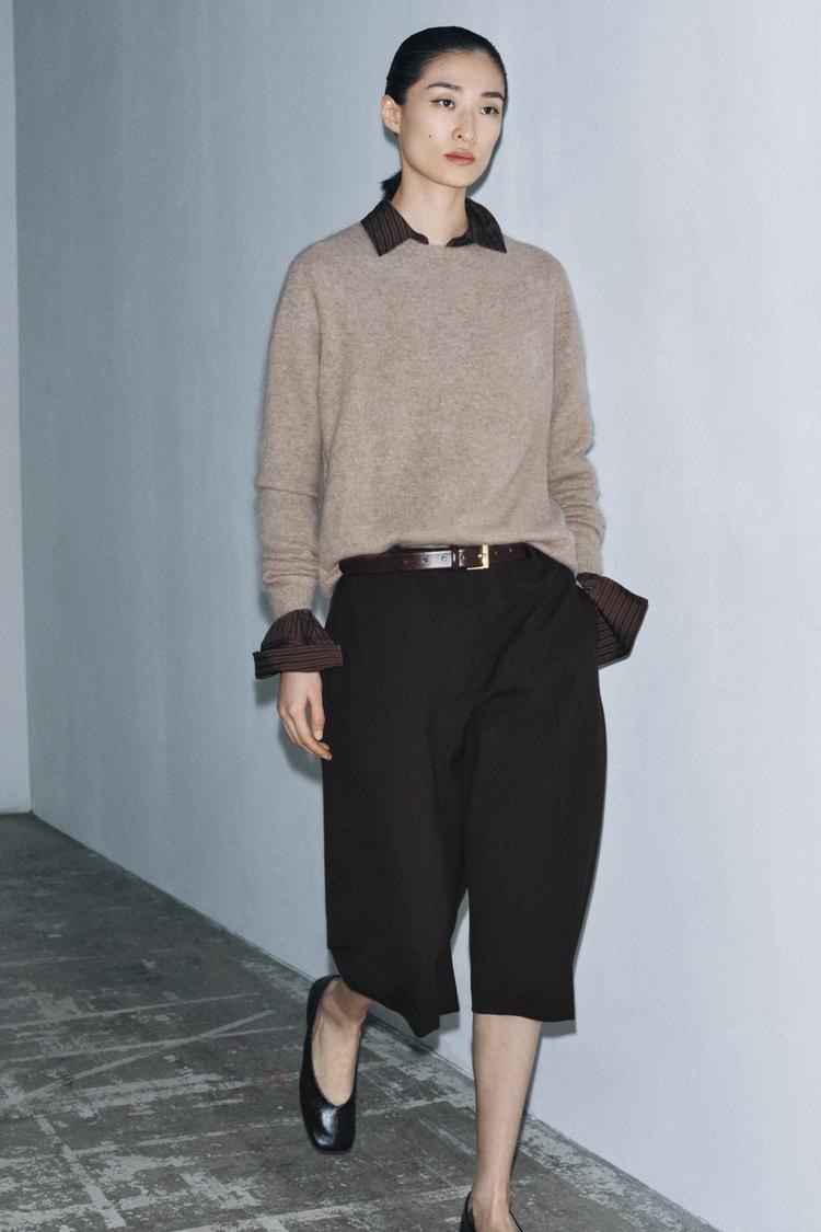 WOOL AND CASHMERE LONG SLEEVE SWEATER - Zara product image