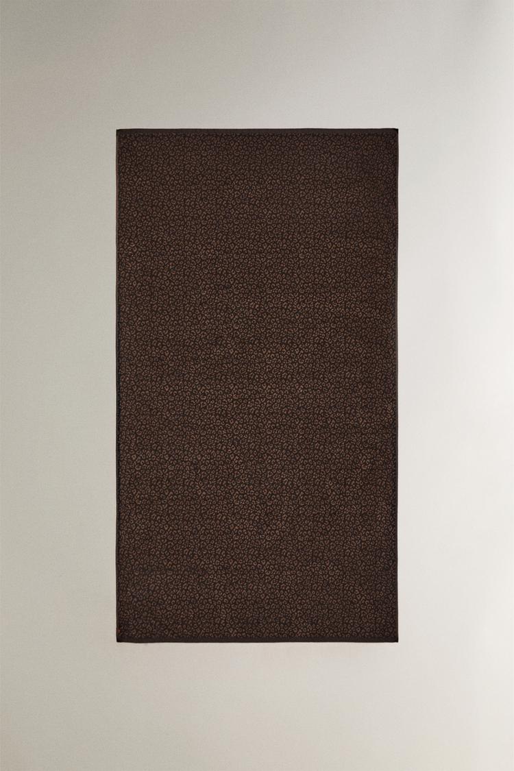 ANIMAL PRINT VELOUR BEACH TOWEL - Zara product image