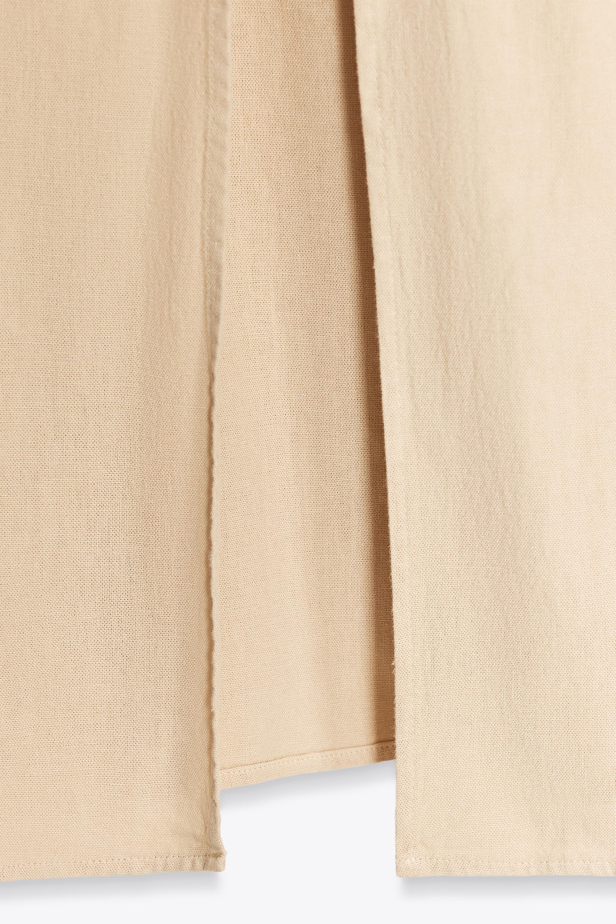 ROBE MIDI À BRETELLES AVEC LIN