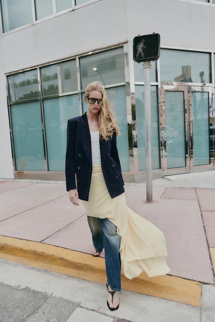 CORDUROY BLAZER WITH SHOULDER PADS - Zara product image