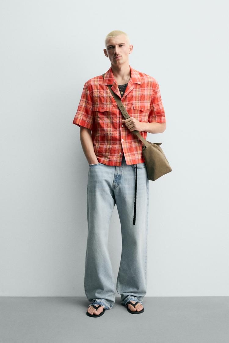 RELAXED FIT PLAID SHIRT - Zara product image