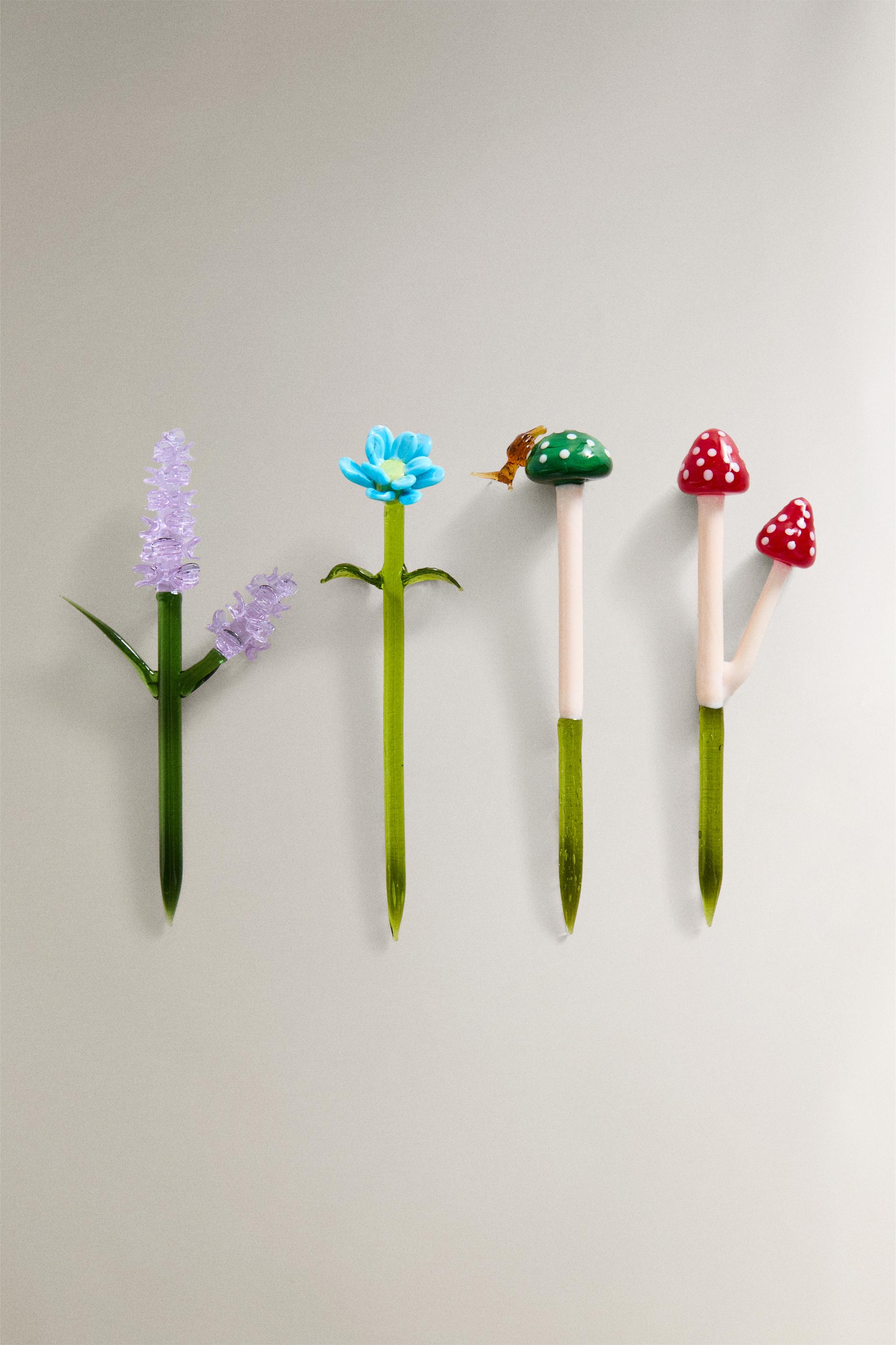 LOT ACCESSOIRES DÉCORATIFS BOROSILICATE JARDIN (LOT DE 4)