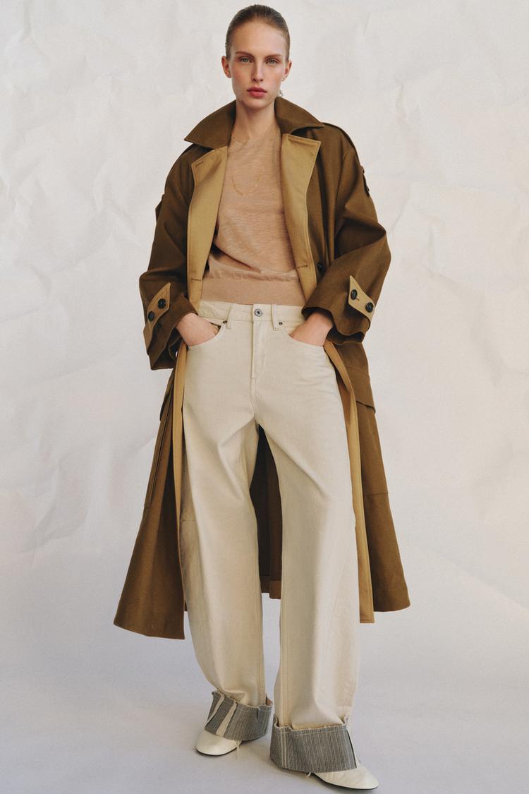 ZW COLLECTION RELAXED MID-RISE JEANS - Zara product image