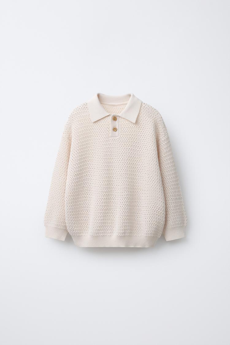CROCHET KNIT JUMPER - Zara product image