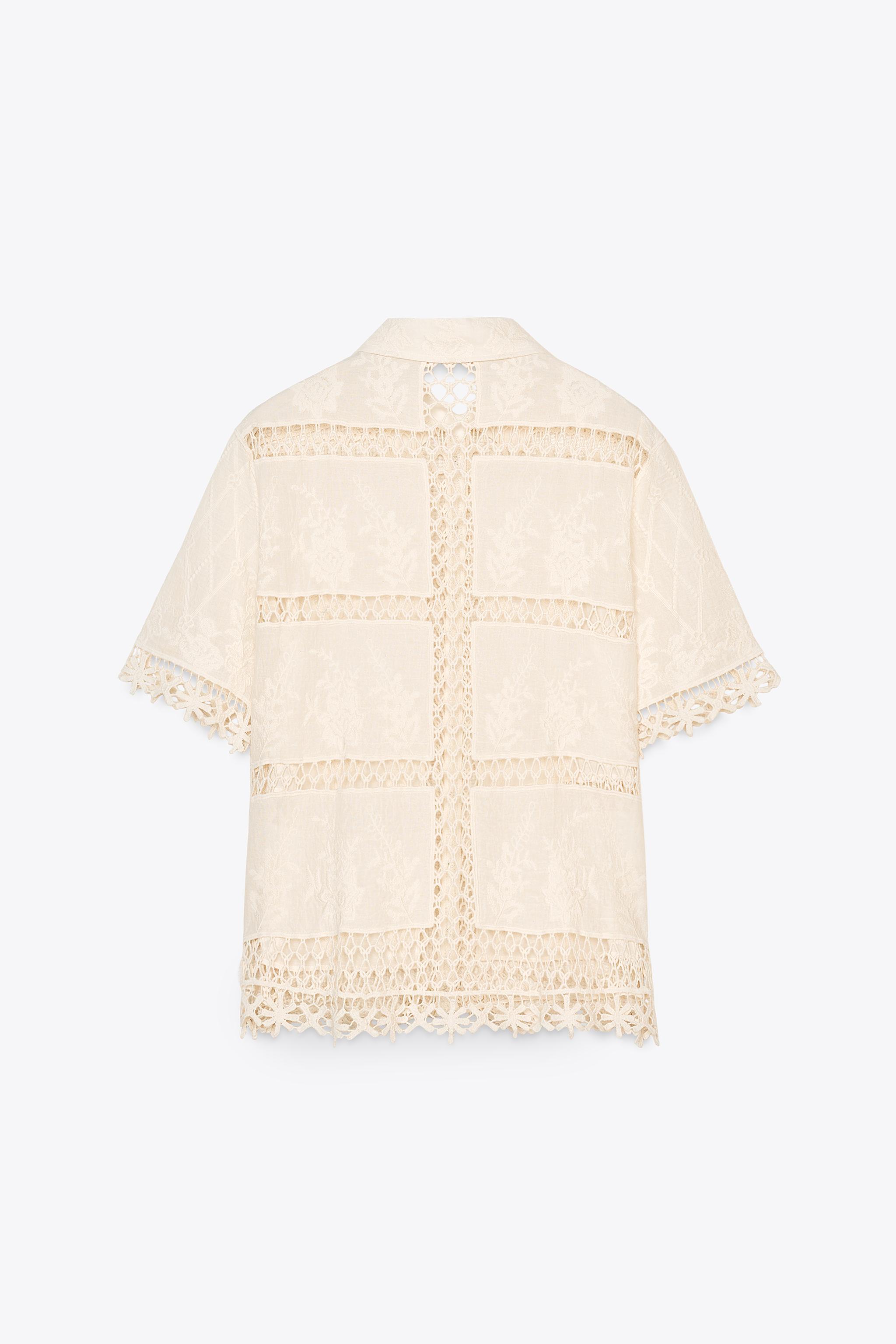 ZW COLLECTION COMBINATION CROCHET BLOUSE