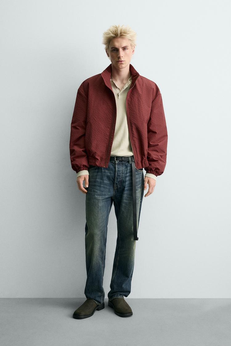 PLAID PUFFER WINDBREAKER JACKET - Zara product image