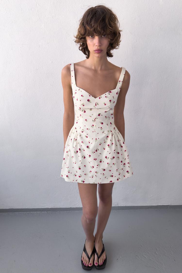 FLORAL PRINT VOLUME DRESS - Zara product image