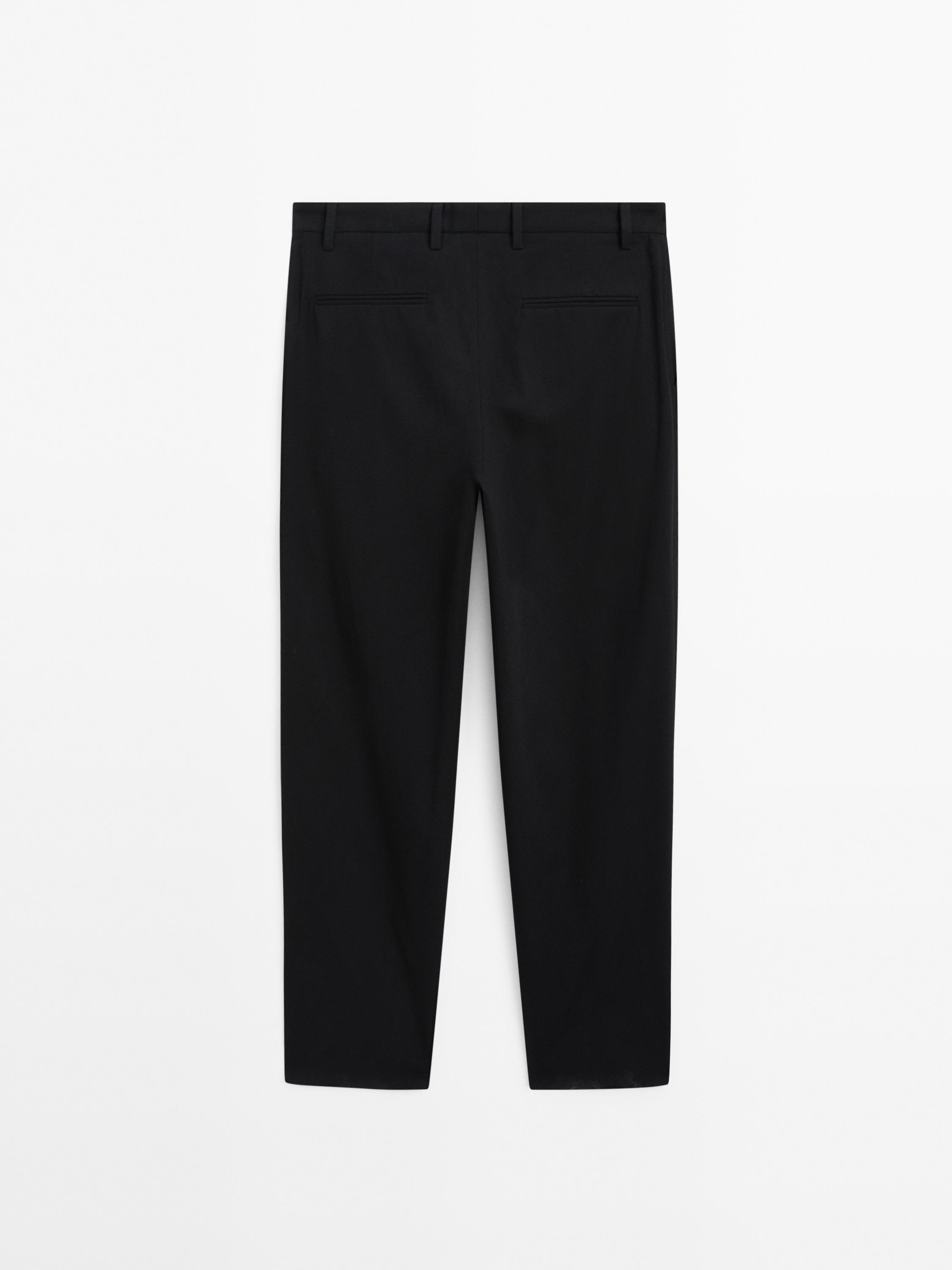 100% cotton relaxed fit trousers