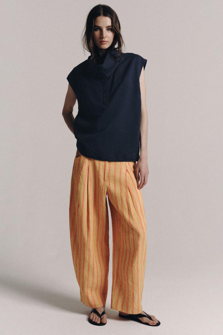 LINEN BLEND SHIRT ZW COLLECTION - Zara product image